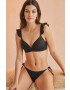 women'secret Горнище на бански BAMBOO в черно с леко подплатена чашка 6485408 - Pepit.bg