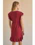 women'secret Рокля EASY FIT в бордо къс модел с уголемена кройка 5545132 - Pepit.bg