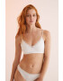 women'secret Сутиен COTTON SEAMLESS 2 в бяло с изчистен дизайн 5055108 - Pepit.bg