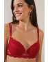 women'secret Сутиен Red Caprice в червено от дантела с изчистен дизайн - Pepit.bg