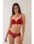 women'secret Сутиен Red Caprice в червено от дантела с изчистен дизайн - Pepit.bg