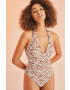 women'secret Цял бански BAMBOO в бежово с леко подплатена чашка 5525789 - Pepit.bg