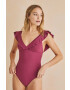 women'secret Цял бански PERFECT FIT 1 в бордо с мека чашка 5525798 - Pepit.bg