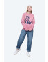 Wood Wood Памучен суичър Jess Sweatshirt 10112402-2424 Rose в розово с принт - Pepit.bg