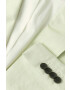 Wood Wood Сако с лен Madeleine Mini Stripe Blazer 12211201-5291 PASTEL GREEN в зелено с уголемена кройка с изчистен дизайн - Pepit.bg