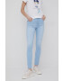 Wrangler Дънки High Rise Skinny Soft Blue дамски с висока талия - Pepit.bg