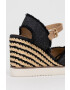 Wrangler Сандали Maiorca Cross в черно със скосена платформа - Pepit.bg