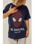 Zippy Детска памучна тениска x Spiderman в тъмносиньо с принт - Pepit.bg