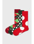 Happy Socks 3 PACK къси чорапи Holiday Classics - Pepit.bg