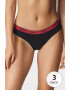 HUGO BOSS 3PACK класически бикини HUGO Stripe Black - Pepit.bg