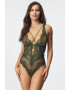 Hunkemöller Боди Sanne Kombu Green - Pepit.bg