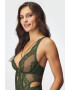 Hunkemöller Боди Sanne Kombu Green - Pepit.bg
