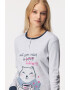 Il Granchio Памучна пижама Love Cats - Pepit.bg