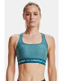 Under Armour Тюркоазен спортен сутиен Crossback Heather - Pepit.bg