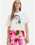 Desigual Face T-shirt Byal - Pepit.bg