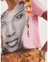 Desigual Face T-shirt Rozov - Pepit.bg