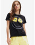 Desigual Margarita Smiley T-shirt Cheren - Pepit.bg