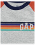 GAP Logo Arch Raglan Тениска детски Cherven Siv - Pepit.bg