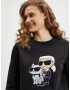 Karl Lagerfeld Ikonik Sweatshirt Cheren - Pepit.bg