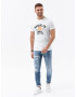 Ombre Clothing T-shirt Byal - Pepit.bg