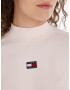 Tommy Jeans Mock Neck Badge Boxy Cropped Sweatshirt Rozov - Pepit.bg