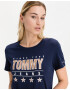 Tommy Jeans Slim Metallic Тениска Byal - Pepit.bg