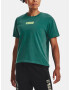 Under Armour UA Project Rock Globe SS T-shirt Zelen - Pepit.bg