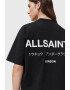 AllSaints Тениска Underground Etta от органичен памук с шарка на гърба - Черен/Бял - Pepit.bg