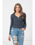 American Eagle Рипсена блуза с шпиц - Pepit.bg