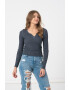 American Eagle Рипсена блуза с шпиц - Pepit.bg