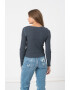 American Eagle Рипсена блуза с шпиц - Pepit.bg