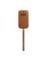 Apple Предпазен калъф за iPhone 12 mini Leather Sleeve - MagSafe - Saddle Brown - Pepit.bg