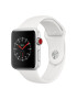 Apple Watch 5 GPS Cellular 44mm Silver Aluminium Case with White Sport Band - S/M & M/L - Pepit.bg