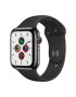 Apple Watch 5 GPS Cellular 44mm Space Black Stainless Steel Case with Black Sport Band - S/M & M/L - Pepit.bg