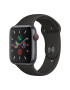 Apple Watch 5 GPS Cellular 44mm Space Grey Aluminium Case with Black Sport Band - S/M & M/L - Pepit.bg