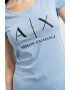 ARMANI EXCHANGE Памучна слим тениска - Pepit.bg