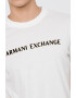 ARMANI EXCHANGE Памучна тениска с овално деколте - Pepit.bg