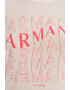 ARMANI EXCHANGE Тениска с лен и лого - Pepit.bg