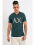 ARMANI EXCHANGE Тениска с лого и шпиц - Pepit.bg