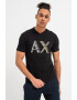 ARMANI EXCHANGE Тениска с лого и шпиц - Pepit.bg