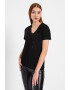 ARMANI EXCHANGE Тениска с шпиц и лога - Pepit.bg