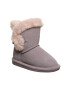 BEARPAW Велурени боти Betsey с мъхести детайли - Pepit.bg