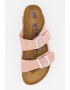 Birkenstock Унисекс велурени чехли с каишки с токи - Pepit.bg