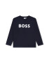 BOSS Kidswear Блуза с овално деколте и контрастно лого - Pepit.bg