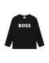 BOSS Kidswear Блуза с овално деколте и контрастно лого - Pepit.bg