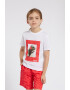 BOSS Kidswear Плувни шорти с щампа - Pepit.bg