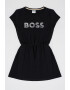 BOSS Kidswear Разкроена рокля с лого - Pepit.bg