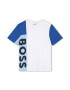 BOSS Kidswear Тениска с цветен блок и лого - Pepit.bg