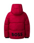 BOSS Kidswear Ватирано зимно яке с качулка и лого - Pepit.bg