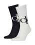 CALVIN KLEIN Дълги чорапи с шарка на лога - 2 чифта - Pepit.bg
